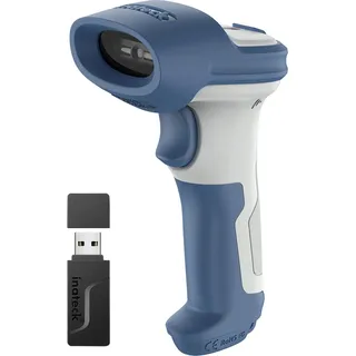 Inateck Barcode Scanner (1D-Barcodes, 2D-Barcodes), Barcode-Scanner, Weiss, Blau