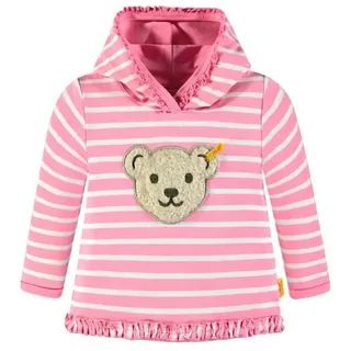 Steiff Collection Kapuzenshirt Girls Sweatshirt mit Kapuze Kapuzenpulli Pullover Pulli Rosa gestreif rosa 62