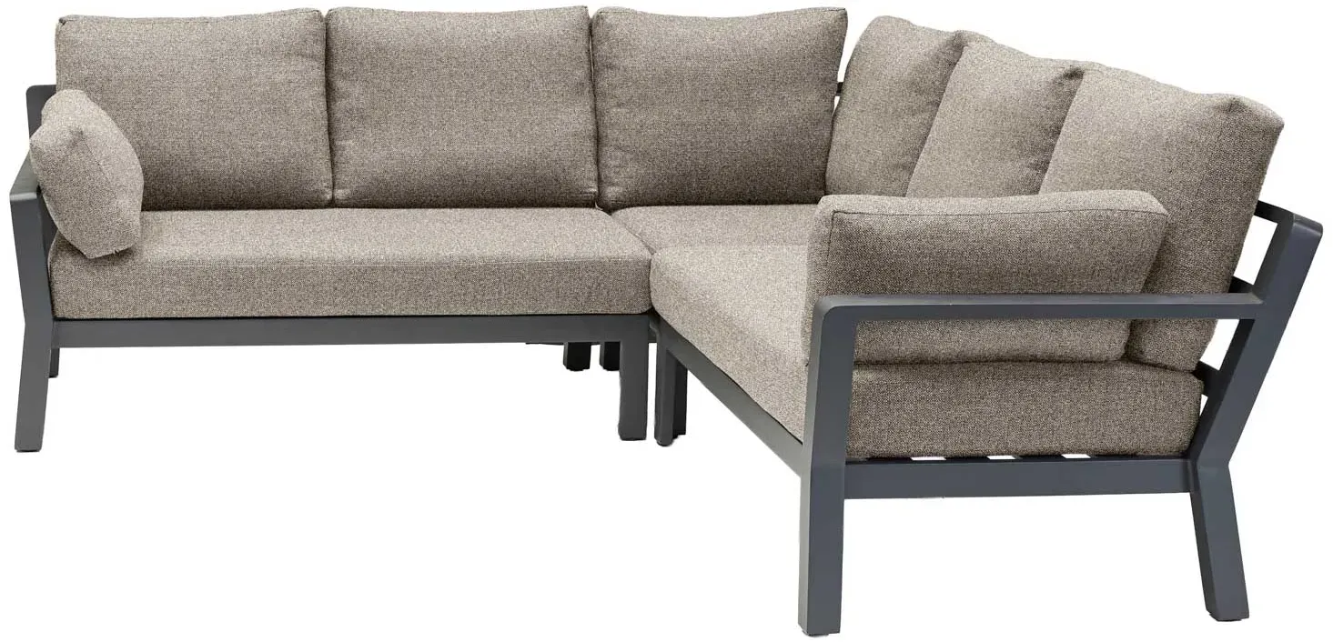 LC Garden Avena Speiseloungeset 3-tlg. Anthrazit/Braun - Anthrazit