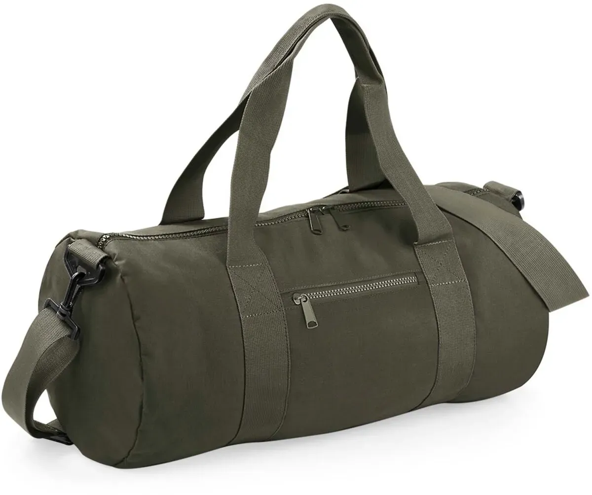 BagBase Runde Sporttasche Sport- und Reisetasche BG140 military green/military green 50 x 25 x 25 cm