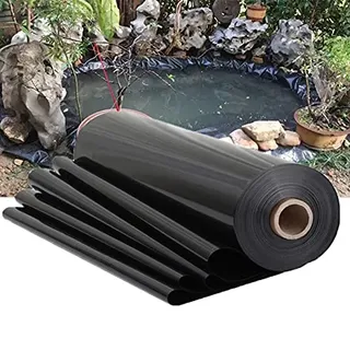 Teichfolien Fisch und Pflanzenfreundlich Teichfolie Schwarz Teichplane Dicke 0.2mm Teichmembran Fountain Teichleiner Teichhäute Liner Wasserdichtes Futter Tuch Für Garten,Schwimmteich (1×1m)