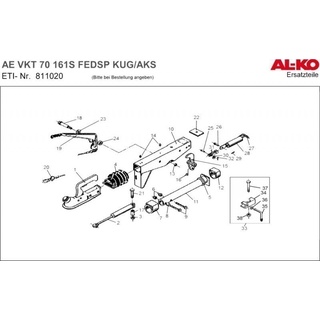 Alko Schmiernippel AM8x1 Kegel Typ: 161S, Vierkant 70mm ET Nr. 811020, Pos.14