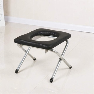 WAWAYU Tragbare Toilette, Faltbare Toilettenstuhl, einfacher Haushalt, geeignet for ältere Menschen, Schwangere Frauen, Kinder Hocken WC (Color : Black1)