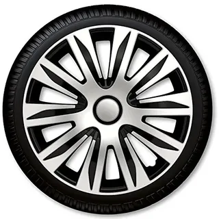 4 Radkappen Radzierblenden Nardo Silver & Black - 4-er Set (14" Zoll)