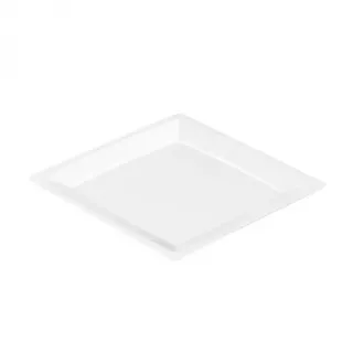 Einweg Teller MILAN Gr. L in Weiss 21 x 21cm aus Plastik, 12 Stück - Mank