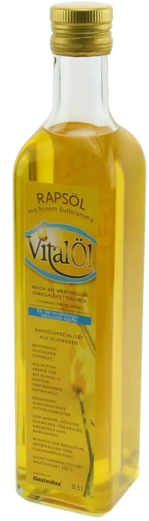 GASTROLUX VitalÖl mit feinem Butteraroma 0,5 Liter Flasche