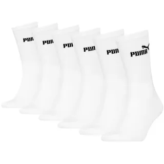 Puma Unisex Crew Tennissocken Sportsocken Socken für Damen Herren Paar, Farbe:300 - white, | Gr.: 43-46