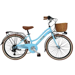 Canellini Kinderfahrrad Dolce Vita by Canellini JUNIOR 24" mit Korb - Hellblau hellblau