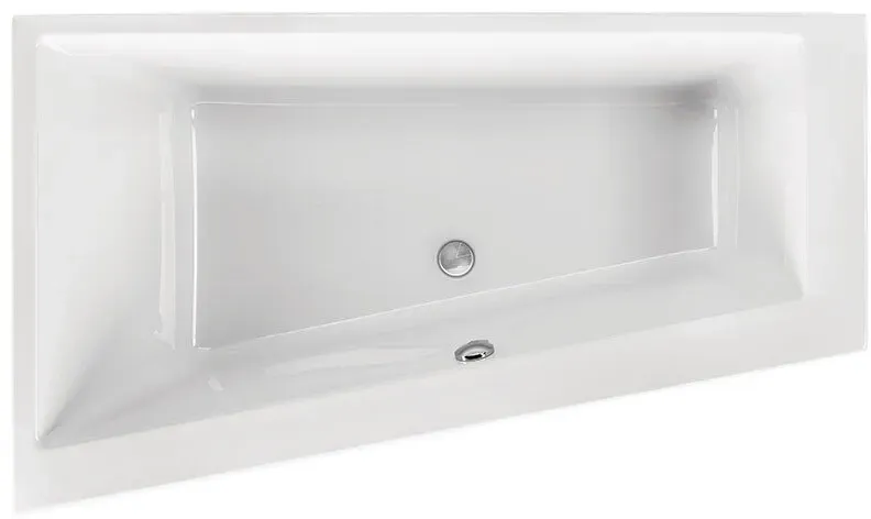 Schröder Raumsparwanne Malibu Top 170x100x46,5 cm weiß Ausführung links