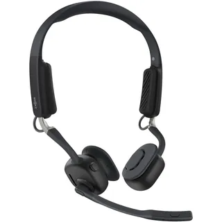 SHOKZ OpenMeet Knochenleitungs-Headset, Open-Ear-Kopfhörer mit 2 Mikros mit Geräuschunterdrückung, Wireless-Ohrhörer für Arbeit, Anrufe, Meetings, Bluetooth 5.4, 15 Std. Akku, Schnellaufladung