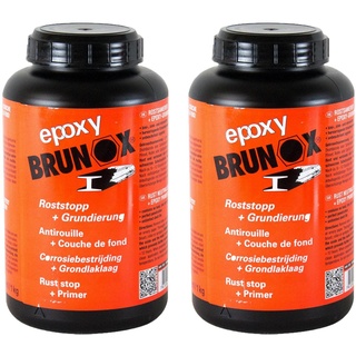 Brunox 2X Epoxy Rostumwandler Rostschutz Roststopp Grundierung Grundierer 1 L