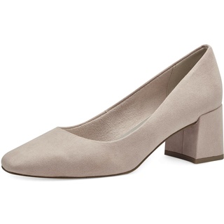 Marco Tozzi Damen Pumps mit Blockabsatz Vegan, Beige (Powder),