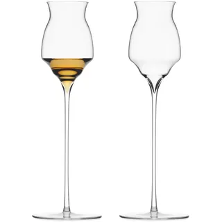 Josephinenhütte® JOSEPHINE N°10 Edelbrandgläser [DAS GLAS FÜR GENIESSER] - handgefertigt & mundgeblasen - 2er Set für Edelbrände, Tequila & Mezcal – ikonisches Design