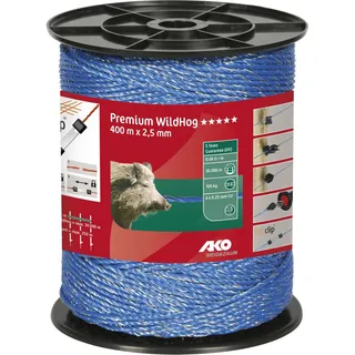 AKO AKO, Gartenzaun, Litze, Premium Wildhog, blau 6x0,25 Cu, 400m