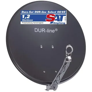 Dur-Line Select 60/65cm Satelliten-Schüssel Alu Anthrazit - Test SEHR GUT *] Aluminium Sat-Spiegel
