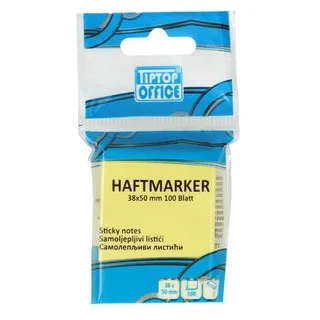TipTop-Office Haftnotizen TTO 406255, gelb, 38 x 50mm, selbstklebend, 100 Blatt