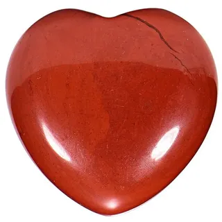 Morella Edelstein Herz Steinherz Handschmeichler, Roter Jaspis Edelstein in Herzform rot