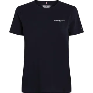Tommy Hilfiger Rundhalsshirt »1985 REG MINI CORP LOGO C-NK SS«, mit Tommy Hilfiger Logoschriftzug und Bestickung TOMMY HILFIGER Nos Desert Sky