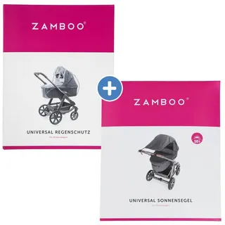 zamboo Erstlings- & Schutzset für Kinderwagen mit Sonnensegel & Regenschutz