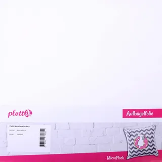 PLOTTIX MicroFlock 30 cm x 30 cm 3er Pack Weiß