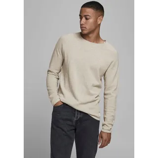 JACK & JONES Hill Knit Crew Pullover Oatmeal Melange M