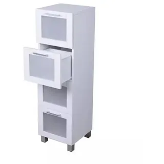 Happy Home Badschrank mit 4 Schubladenschrank weiß