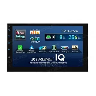 XTRONS TIQ742P 2-DIN-Autoradio mit GPS, Android 14, WLAN, 8 GB Speicher, CarPlay Auto und Qualcomm Snapdragon-Prozessor