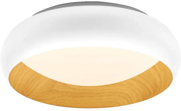 Aktion: Nur noch angezeigter Bestand verfügbar:  Osram Orbis Livia Deckenleuchte 300MM 16W Click DIM in Wood-Decor-Weiß - Dimmen in drei Stufen durch wiederholtes Schalten