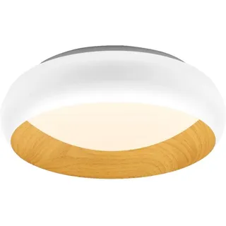 Aktion: Nur noch angezeigter Bestand verfügbar:  Osram Orbis Livia Deckenleuchte 300MM 16W Click DIM in Wood-Decor-Weiß - Dimmen in drei Stufen durch wiederholtes Schalten