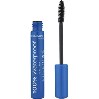 Rimmel 100 % Waterproof Wasserfester Mascara Farbton 001 Black Black 8 ml