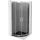 Rio halbrunde Duschkabine 80 80 Graphit Chrom Duschwanne Flat Schwarz 863-080-080-01-40-4170 Grau