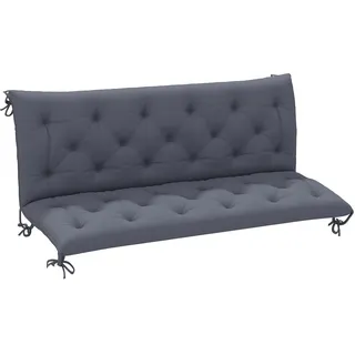 Outsunny Bankauflage 150 x 98 x 8 cm dunkelgrau 3 St.