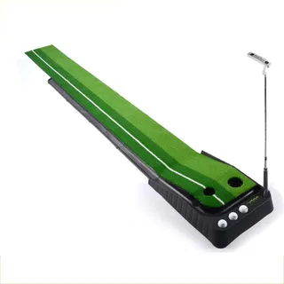 Indoor-Golf-Putting-Green mit Putter, tragbare Putting-Matte mit Ballrückgabesystem, Minigolf-Übungsset für das Home-Office B 30x300cm (12x118inch)