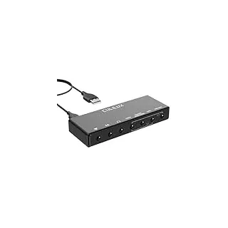 Cubilux 7.1 USB Surround Sound Card - 48KHz-384KHz Abtastrate für Kopfhörer, voll Aluminiumlegierung USB A Externe Soundkarte für Laptop-PC - Unterstützt Line-in & Stereo Mikrofon-Eingang