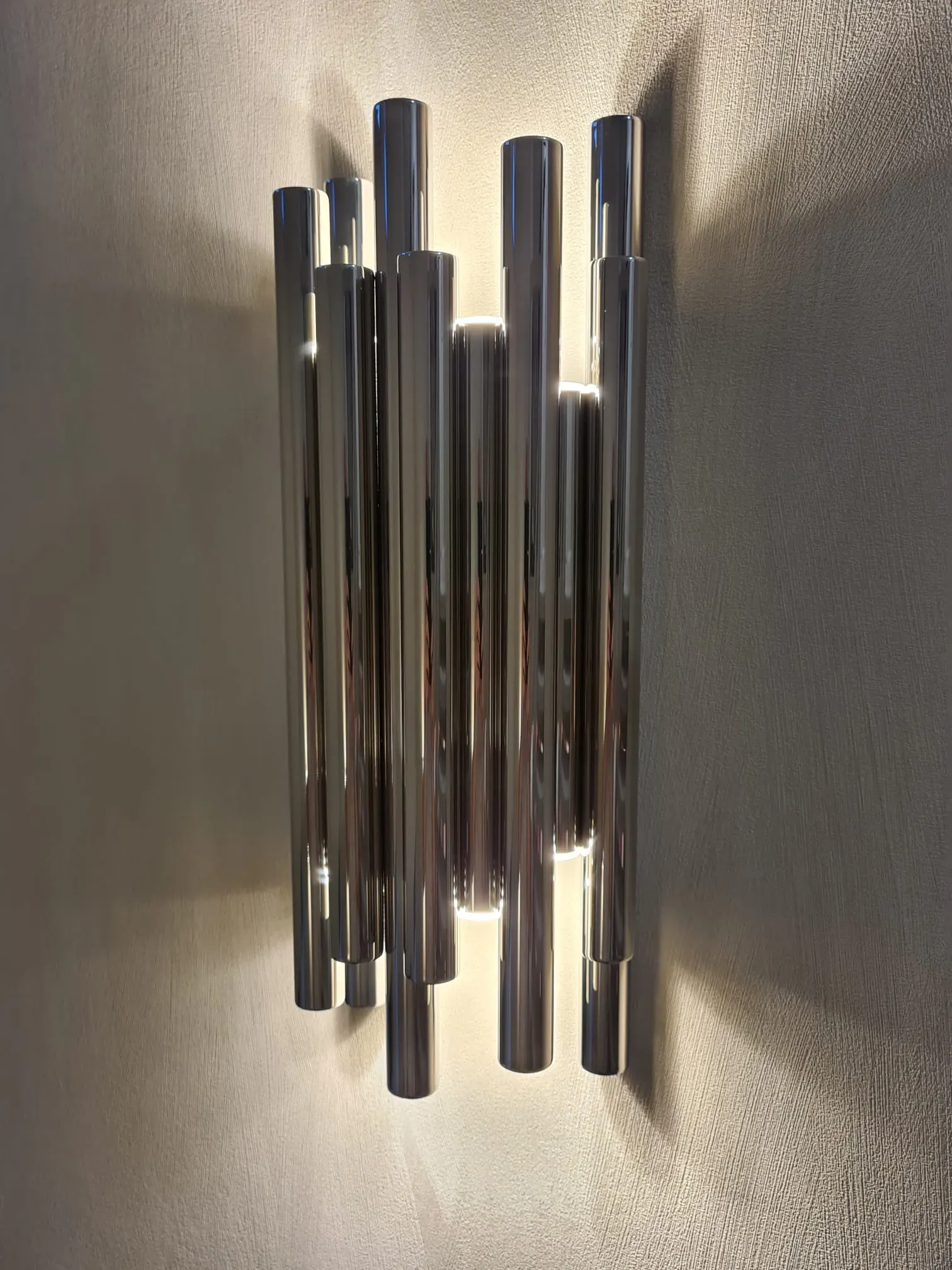 Wandleuchte-LED ORGANIC Chrom