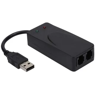 Externer Modemtreiber, USB2.0 56K Faxmodem Dual Port für 7/8 / 10 / XP, Support-Anrufer-ID, automatische