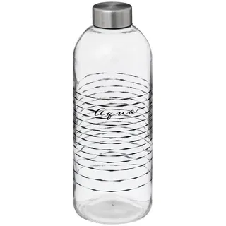 5 five simply smart Glasflasche Für Wasser 1L Transparent Dekoriert
