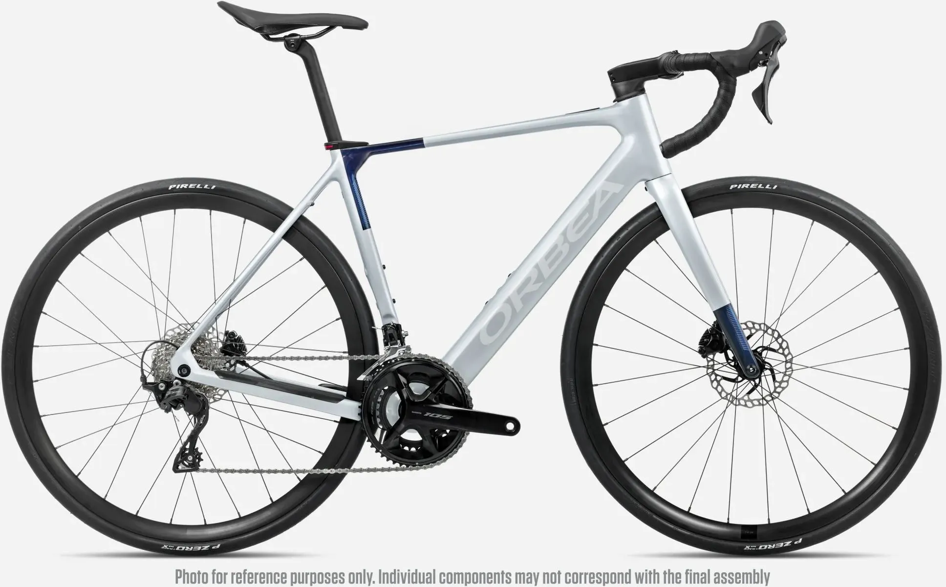 Orbea Gain M40 - Halo Silver (Matt) - Blue Carbon View (Gloss)