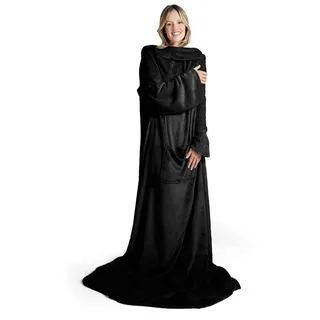 Blumtal Ärmeldecke Unisex - Kuscheldecke flauschig mit Ärmeln - OEKO-TEX zertifizierte Decke mit Ärmeln und Fußtasche - Ärmeldecke Damen & Herren - Decke mit Armen Erwachsene in verschiedenen Farben - Ärmeldecke Erwachsene