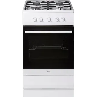 Amica Gas-Standherd SHGG 11502 W, Stabile Topfhalter aus Stahl, leicht abnehmbar, einfach zu reinigen. weiß