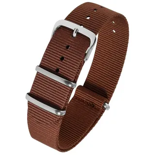 STEINMEISTER Uhrenarmband silberfarbig braun Stegbreite: 16 mm