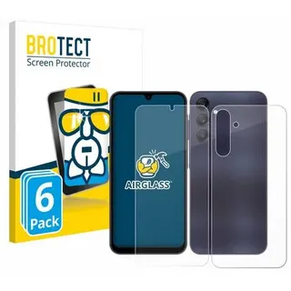 6x BROTECT AirGlass Glas Panzer-Folie für Samsung Galaxy A25 5G (Display+Rückseite) -