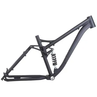 QUYCOIU 26-Zoll-Mountainbike-Rahmen Federungsrahmen Aus Aluminiumlegierung Softtail-Federungsrahmen Scheibenbremsen Innenbreite 135 Mm Tretlager 68 X 34Mm(Black-b)