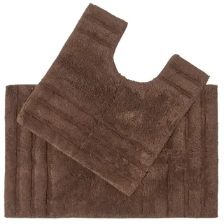 Homescapes Badematten Set 2tlg Spa Surpreme braun - Homescapes