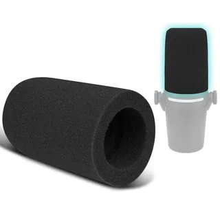 SOULWIT 2 Stück Mikrofon Pop Filter für Shure MV7+ Podcast Dynamic, Schutz Mikrofon Schaum Abdecken Windschutz