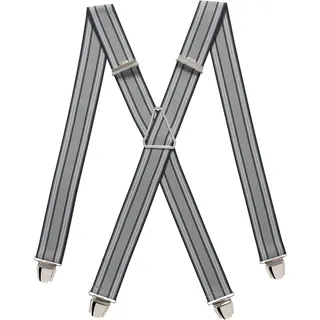 Pierrot Hosenträger für Herren Breit Made in Germany/France - Ultrastarker Gummizug & 4 Extra Starke X-Clips - Verstellbare Länge bis zu 130cm - Garantie auf Lebenszeit - Einheitsgröße