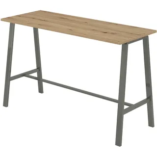Hammerbacher Stehtisch Meeting Point VMPA17 asteiche rechteckig, 4-Fuß-Gestell grau, 175,0 x 68,0 x 104,2 cm