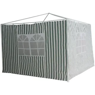 Trendline Seitenteile zu Pavillon 300 x 300 cm grün-weiß, 2 Stück