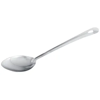 Fackelmann Vorlegelöffel 30 cm LARA, Küchenhelfer aus Edelstahl, Servierlöffel mit praktischer Öse (Farbe: Silber), Menge: 1 Stück