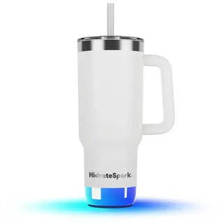 HidrateSpark PRO 2 - Smarte Trinkflasche - Tumbler 887ml - Weiß